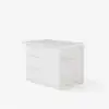 Modern 127 cm Glossy Sintered Stone Kitchen Island with Storage, White