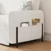 170 cm 2-Seater Warm White Boucle Convertible Sleeper Sofa with Storage & Pillows – Full