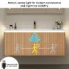 Modern 47" Floating Fluted Bathroom Vanity with Sink, Soft LED, Ample Storage – Warm White