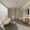 Modern 80 cm Floating Bathroom Vanity with Sink, LED Light, Ample Storage