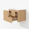 Modern 80 cm Floating Bathroom Vanity with Sink, LED Light, Ample Storage