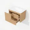 Modern 80 cm Floating Bathroom Vanity with Sink, LED Light, Ample Storage