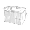 Modern 80 cm Floating Fluted Bathroom Vanity with Sink, Soft LED, Ample Storage