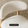 Modern Natural Boucle Dining Chair with Rubber Wood Legs, 1 Piece