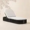 Costra Outdoor Aluminium & Rope Weave Reclining Sun Lounge in Black