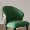 Arcora Green Velvet Counter Stool with Upholstered, 4 Pieces