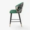 Arcora Green Velvet Counter Stool with Upholstered, 6 Pieces