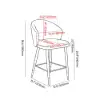 Arcora Green Velvet Counter Stool with Upholstered, 8 Pieces