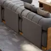 Resaro Outdoor 4-Piece Teak Modular Sectional Set for 5 in Gray (160")