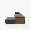Resaro Outdoor 4-Piece Teak Modular Sectional Set for 5 in Gray (160")