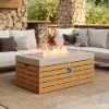Tevara Outdoor 120 cm Propane Smokeless Aluminium Rectangular Fire Pit Table in Sand