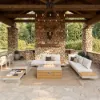 Tevara Outdoor 120 cm Propane Smokeless Aluminium Rectangular Fire Pit Table in Sand