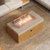 Tevara Outdoor 120 cm Propane Smokeless Aluminium Rectangular Fire Pit Table in Sand