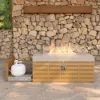 Tevara Outdoor 120 cm Propane Smokeless Aluminium Rectangular Fire Pit Table in Sand