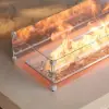 Tevara Outdoor 120 cm Propane Smokeless Aluminium Rectangular Fire Pit Table in Sand
