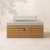 Tevara Outdoor 120 cm Propane Smokeless Aluminium Rectangular Fire Pit Table in Sand