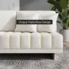 Vewal 126-inch L-Shaped Boucle Modular Sectional Sofa with Chaise & Ottoman