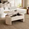 120 cm Oval Lift Top Mid-Century Modern Coffee Table
