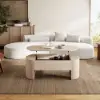120 cm Oval Lift Top Mid-Century Modern Coffee Table