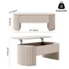 120 cm Oval Lift Top Mid-Century Modern Coffee Table