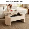 120 cm Oval Lift Top Mid-Century Modern Coffee Table