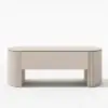 120 cm Oval Lift Top Mid-Century Modern Coffee Table