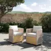 Costra Outdoor Aluminium & Rope Weave Swivel Dining Chairs, Set of 2