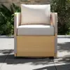 Costra Outdoor Aluminium & Rope Weave Swivel Dining Chairs, Set of 2