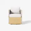 Costra Outdoor Aluminium & Rope Weave Swivel Dining Chairs, Set of 2