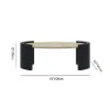 43" Japandi Oval Travertine Stone Top Coffee Table – Black