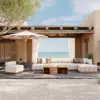 Resaro Outdoor Teak & Aluminium Swivel Lounge Chair