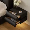 Humply Leather Floating Smart Bedside Table with Drawer – 41cm