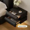 Humply Leather Floating Smart Bedside Table with Drawer – 41cm