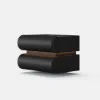Humply Floating Leather 2-Drawer Smart LED Bedside Table with Sintered Stone Top – AUD-H2543