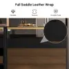 Saddle Leather 7-Dresser Walk-In Closet Island with Light & Jewelry Display – AUD-H2544