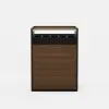 Saddle Leather 7-Dresser Walk-In Closet Island with Light & Jewelry Display – AUD-H2544