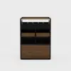 Saddle Leather 7-Dresser Walk-In Closet Island with Light & Jewelry Display – AUD-H2544