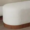Rivo 150 cm W Boucle Upholstered Bedroom Bench with Fluted Base