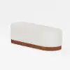 Rivo 150 cm W Boucle Upholstered Bedroom Bench with Fluted Base