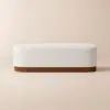 Rivo 150 cm W Boucle Upholstered Bedroom Bench with Fluted Base