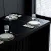 Modern 127 cm Matte Sintered Stone Kitchen Island with Storage, Black