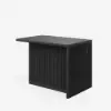 Modern 127 cm Matte Sintered Stone Kitchen Island with Storage, Black