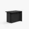 Modern 127 cm Matte Sintered Stone Kitchen Island with Storage, Black