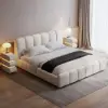 Humply Queen Faux Leather Storage Bed with Drawers