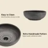 40cm Grey Round Ceramic Bathroom Sink – Matte Glazed Vessel Sink