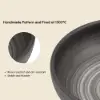 40cm Grey Round Ceramic Bathroom Sink – Matte Glazed Vessel Sink