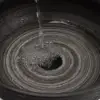 40cm Grey Round Ceramic Bathroom Sink – Matte Glazed Vessel Sink