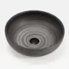 40cm Grey Round Ceramic Bathroom Sink – Matte Glazed Vessel Sink