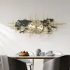 116cm Enlarged Metal Wall Clock Map Decor Creative Silent Clocks Art for Living Room