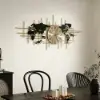 116cm Enlarged Metal Wall Clock Map Decor Creative Silent Clocks Art for Living Room